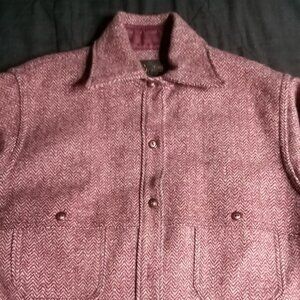 Vintage De Long Mt. Jefferson Wool Chore Coat Jacket Parka Herringbone
